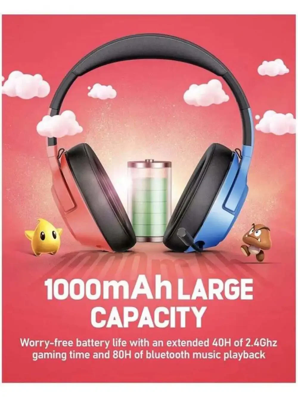 Wireless Gaming Headset for Switch, PS5, Laptop, PC, Etc - NIB
